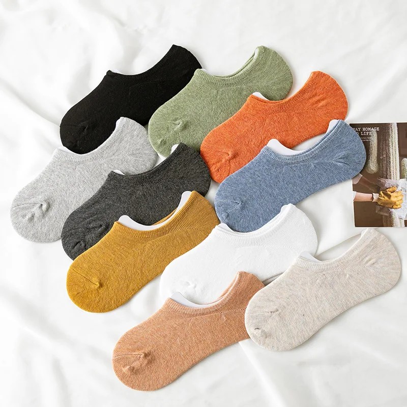 5 Pairs Womens Socks ĵ ÷ No Show Ϻ Ʈ Ǹ   ư Ʈ 縻   ʴ ª 縻 